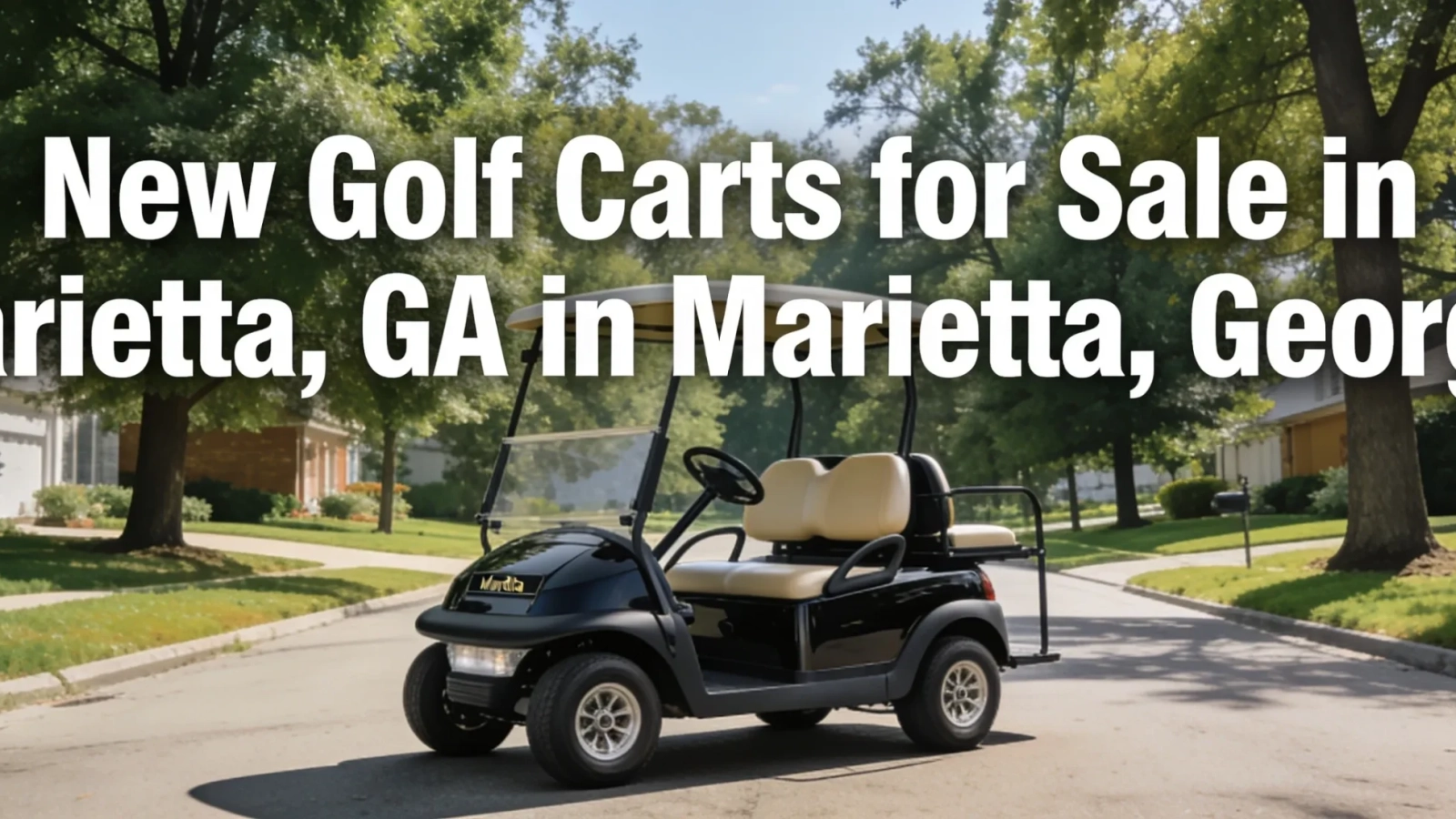 Customized golf cart in Marietta, GA, for sale at Flamingo Custom Carts.