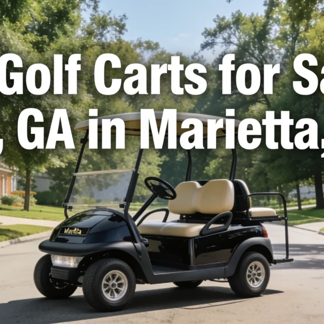 Customized golf cart in Marietta, GA, for sale at Flamingo Custom Carts.